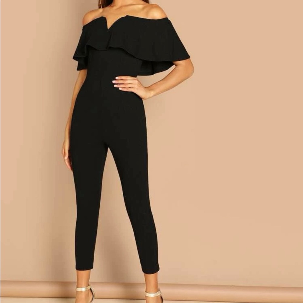 ❤️ Off Shoulder Skinny Jumpsuit
